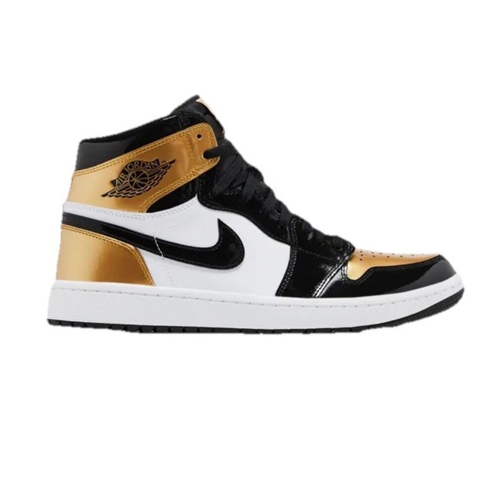 Nike Air Jordan 1 High Golf Gold Toe Retro Shoes Model Dq0660-002 Men’s 8.5 New